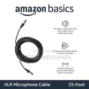 Amazon Basics XLR Microphone Cable For Speaker Or PA 25ft