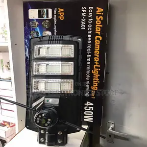 450w V380 Solar Camera -Aweome 4g Solar Street Light