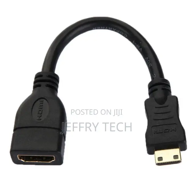 16cm Gold Plated Mini HDMI Male to HDMI 19 Pin Female Cable(