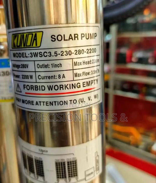 Kunda Solar Submersible Pump 230m Head 2200watts
