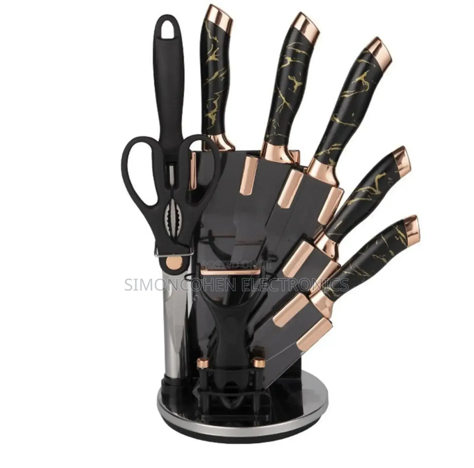 Marble Heavy Stainless Steel 9pcs Knife Set