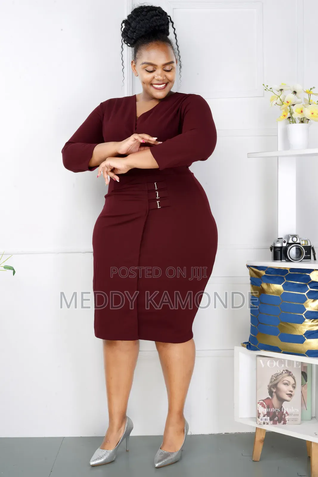 Heavy Cotton Maroon Dress