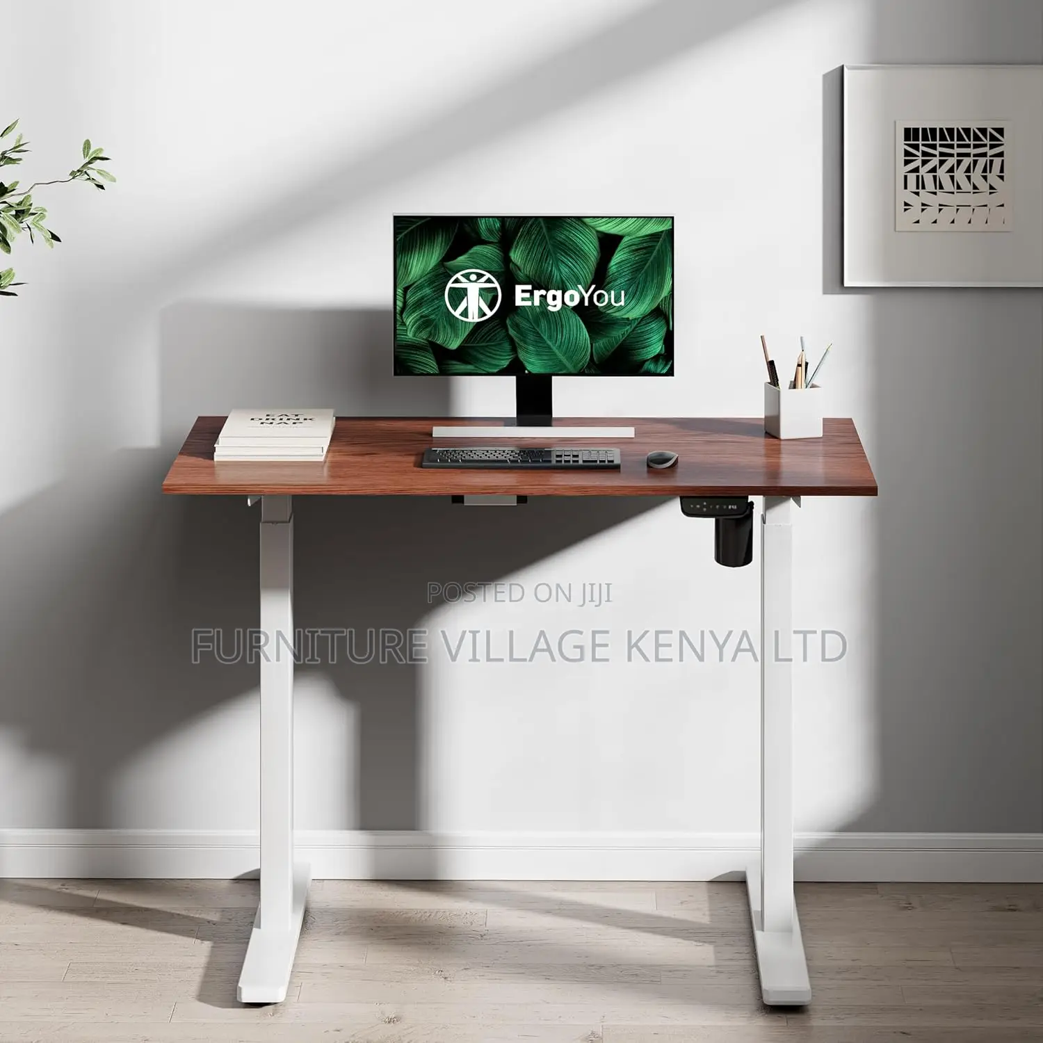 Electric Height Adjustable Table, 120cm X 60cm Standing Desk