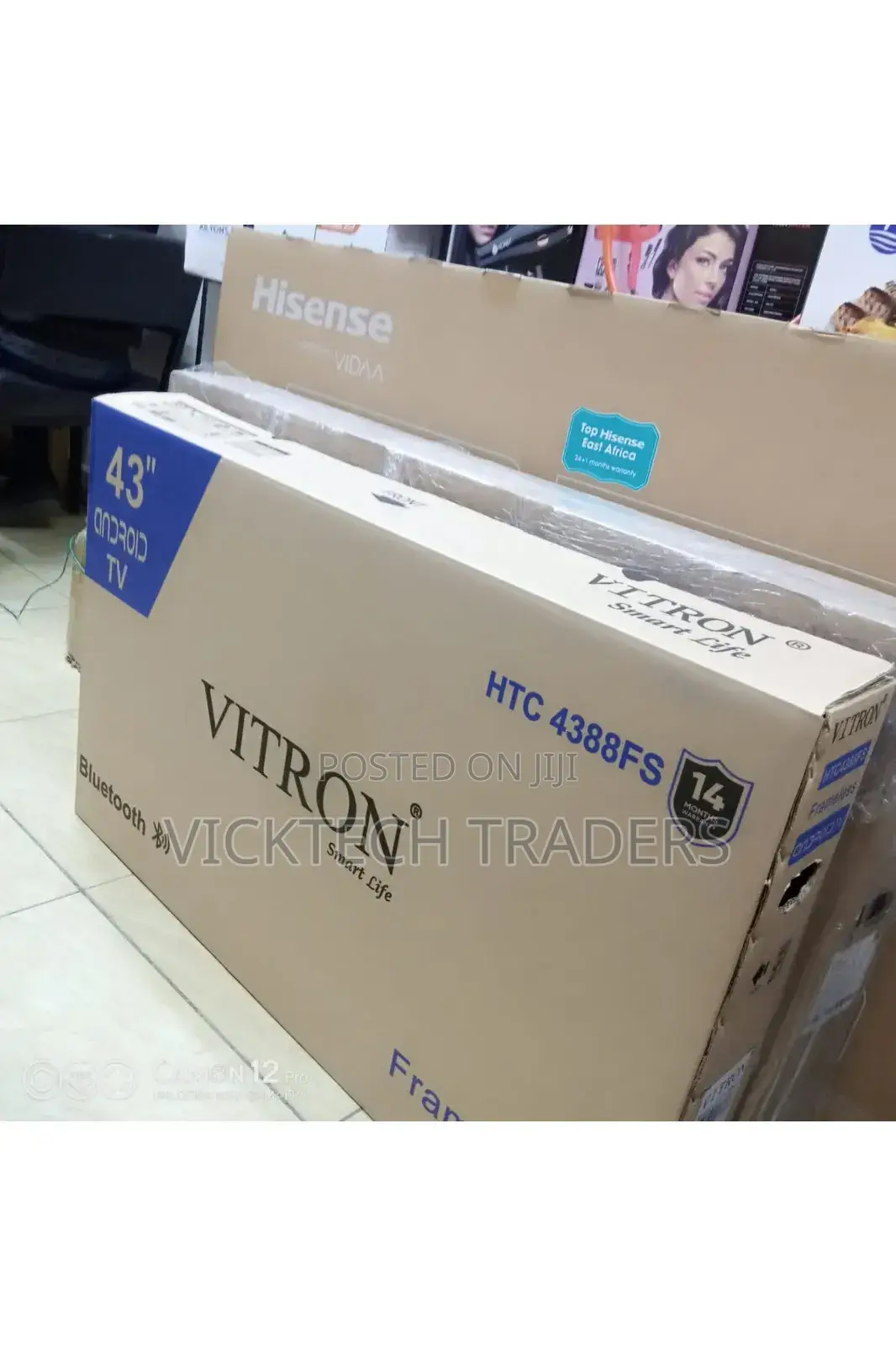 Vitron 43 Inches Smart, Android and Frameless Television