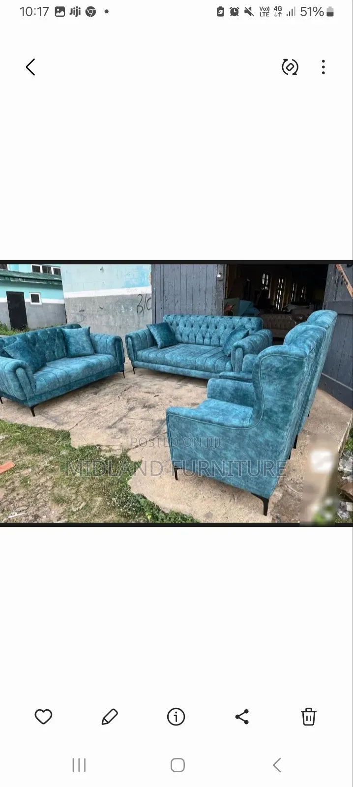Button Sofa Set