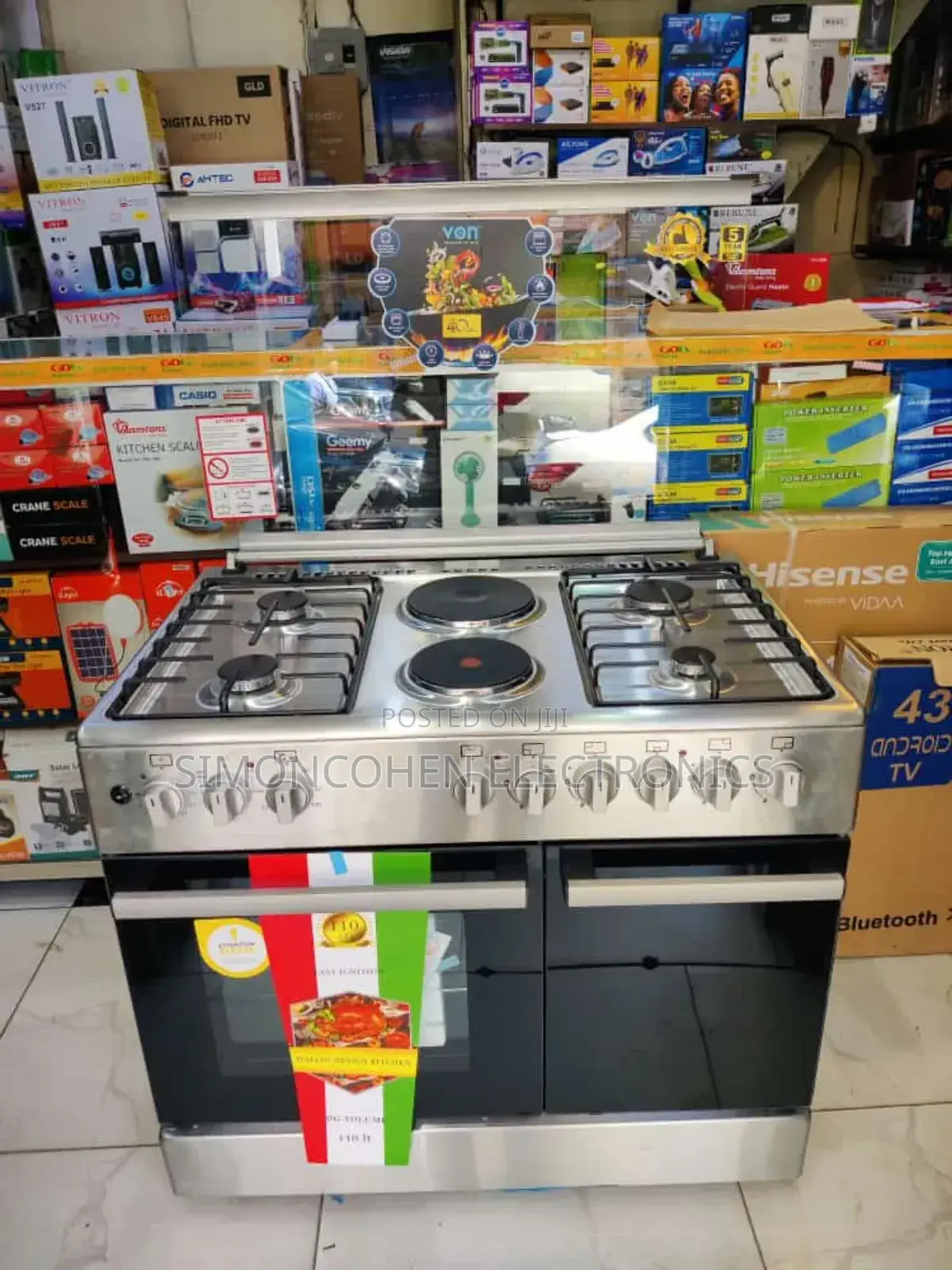 Von Cooker 4 Gas+2 Electric Burner