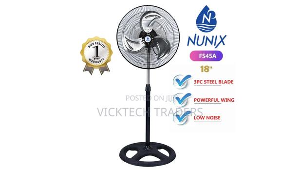 Fan/Nunix Stand Fan 18 Inches With Metallic Blade - main view
