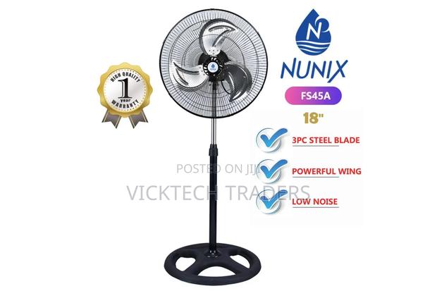 Standing Fan Nunix 18 Inches With Metallic Blade