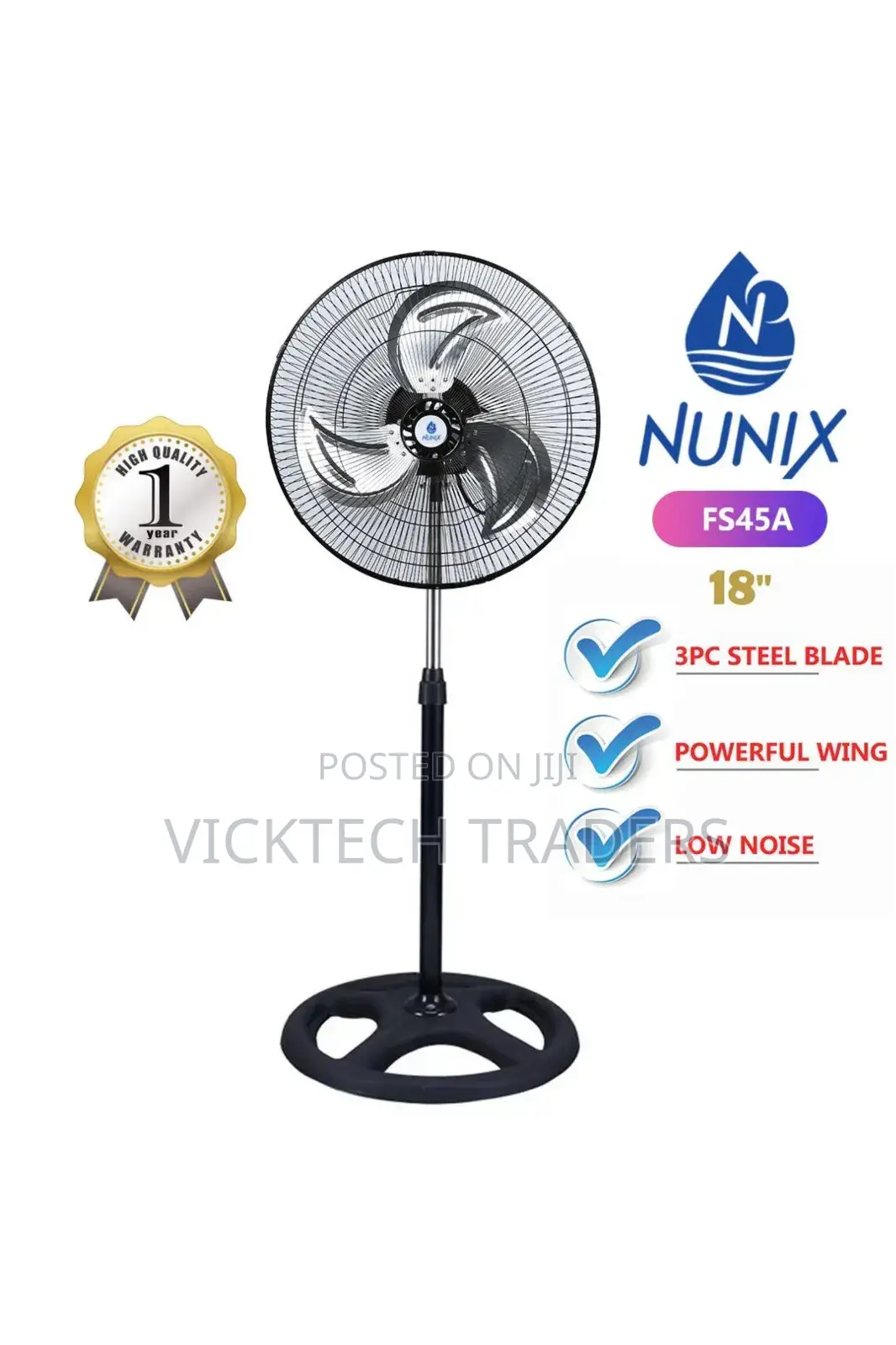Fan Nunix 18 Inches Standing Fan