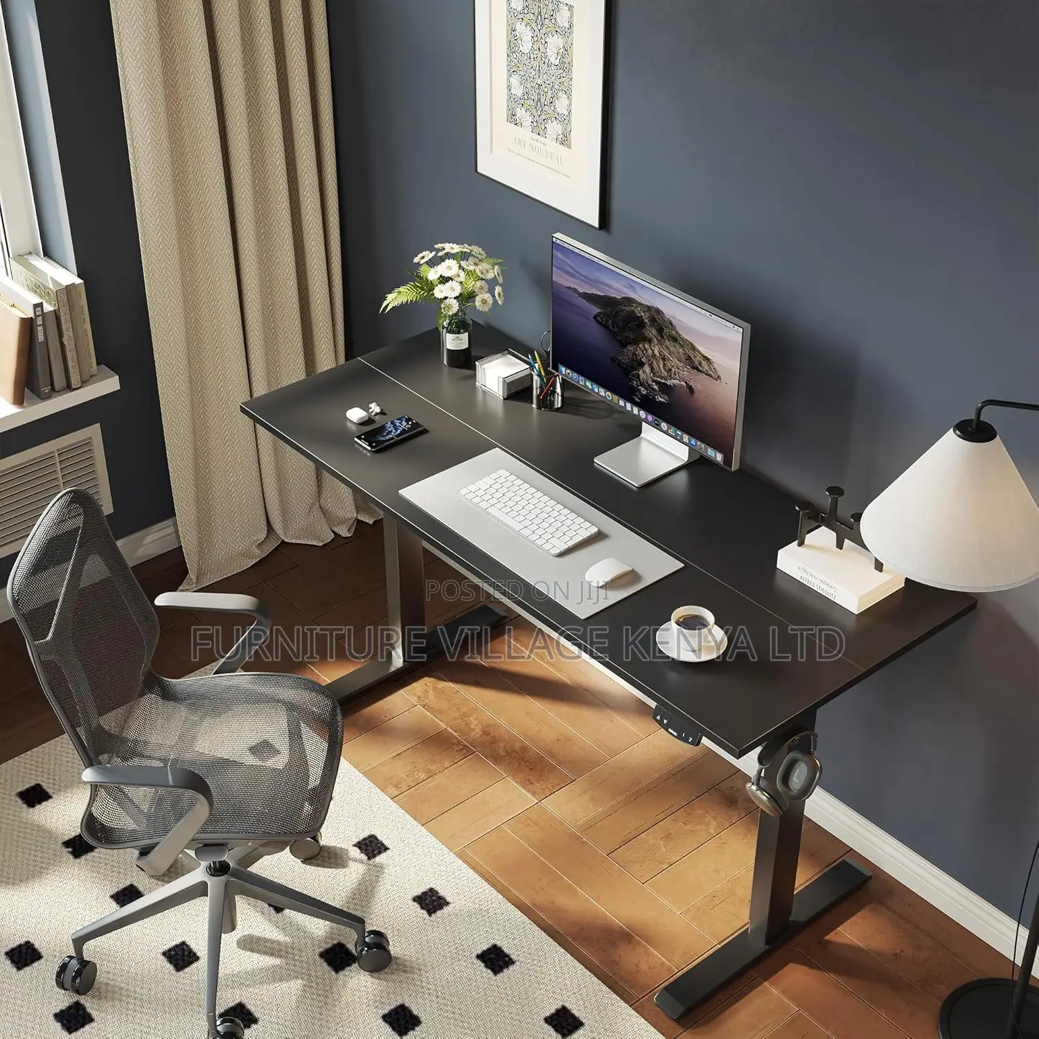 Electric Desk, 48 X 24 Inches Height Adjustable Table