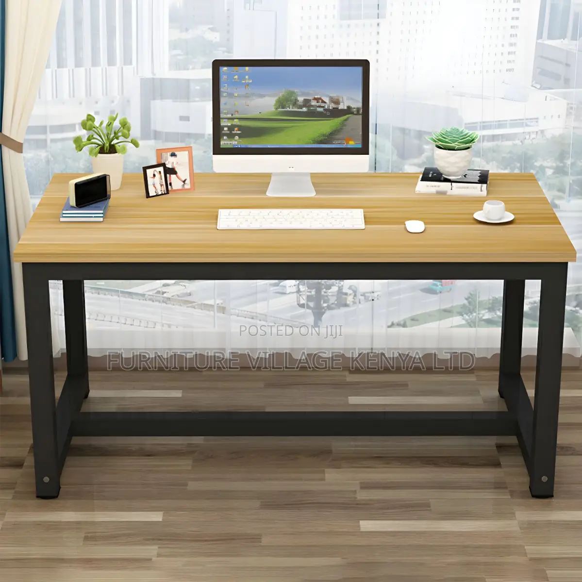Home Office Desk; 120cm Generic Computer Table in Brown
