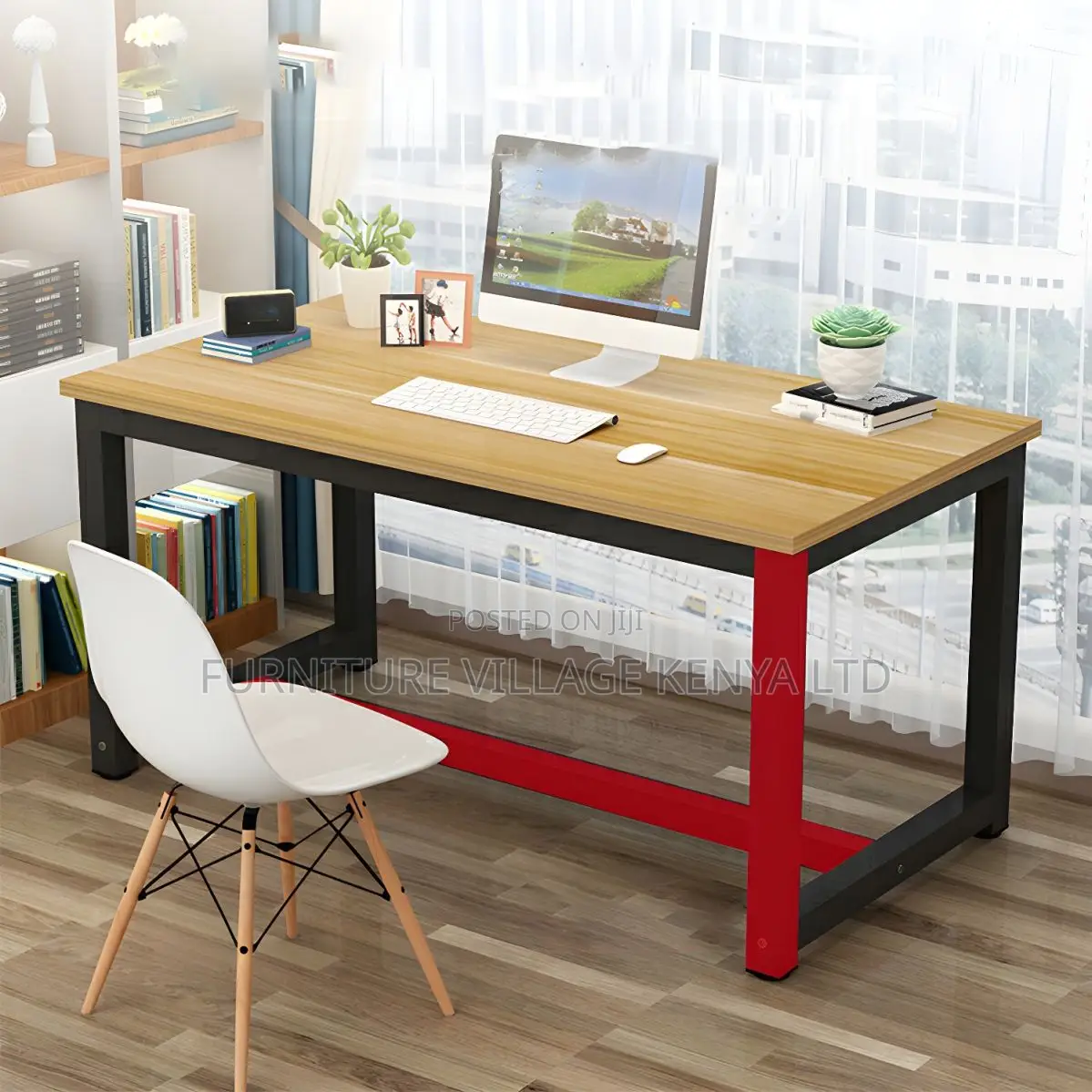 Home Office Desk; 120cm Generic Computer Table in Brown