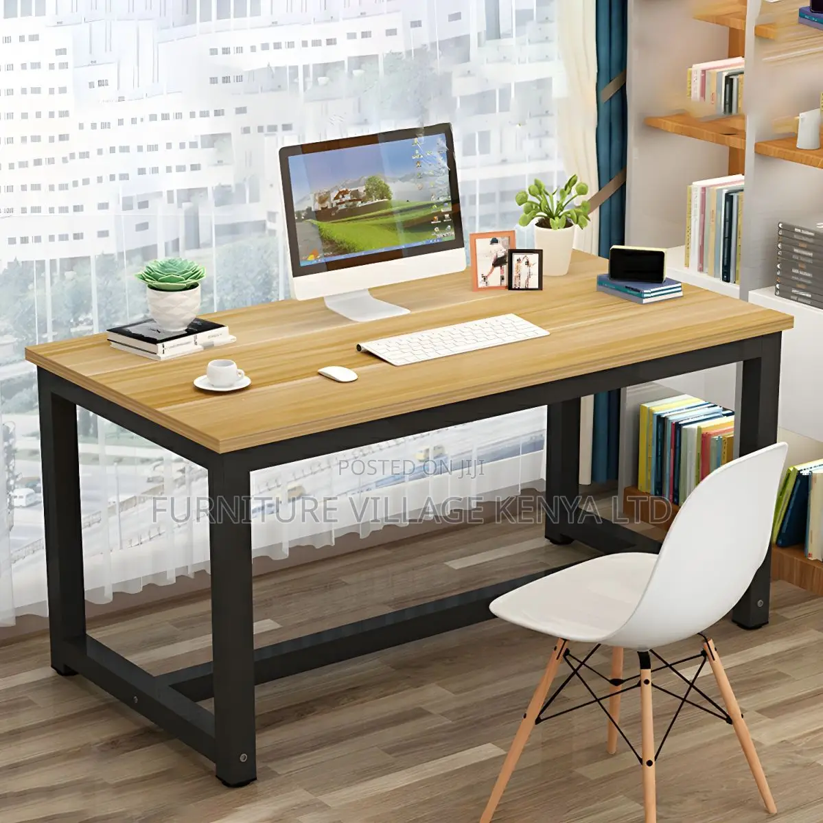 Home Office Desk; 120cm Generic Computer Table in Brown