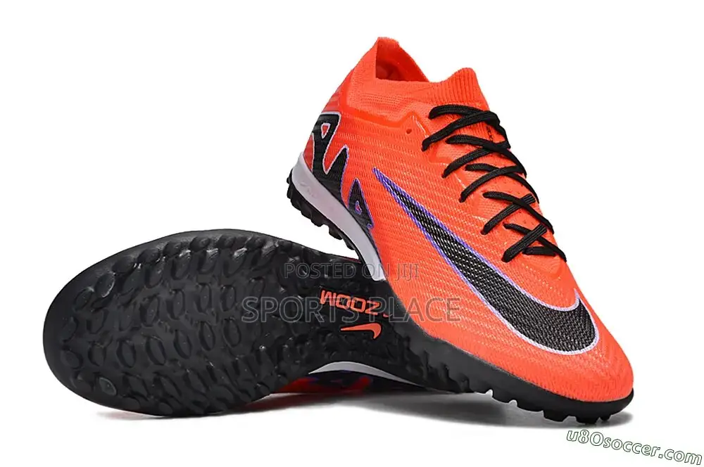 Nike Air Zoom Orange Mercurial Vapor 15 Elite Football Boots