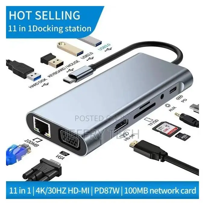 11 in 1 Usb Type C Hub Hdmi Converter Hd Notebook Phone G