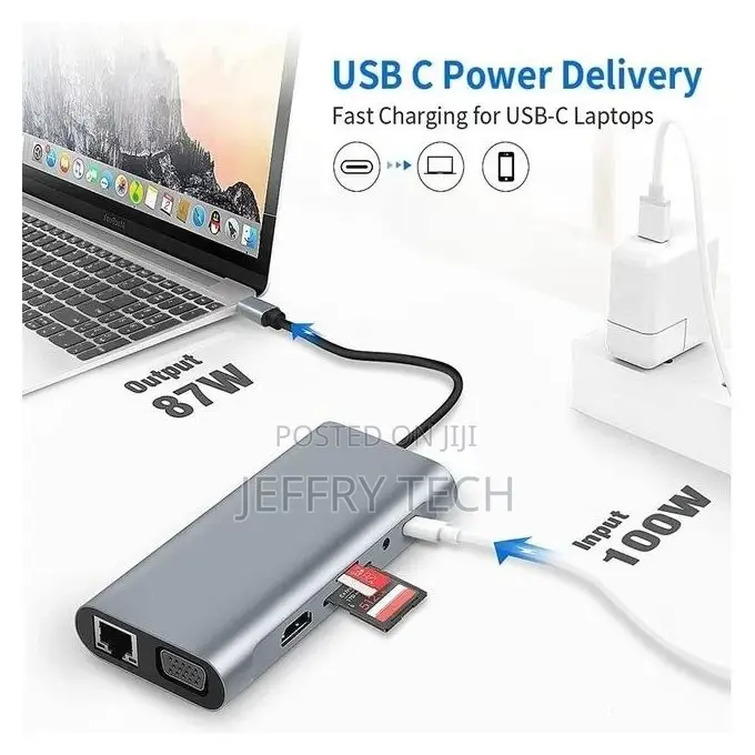 11 in 1 Usb Type C Hub Hdmi Converter Hd Notebook Phone G