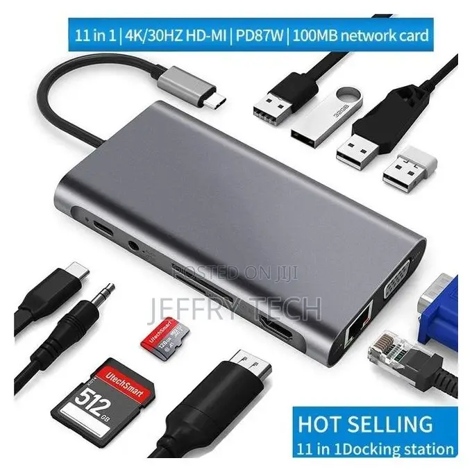 11 in 1 Usb Type C Hub Hdmi Converter Hd Notebook Phone G