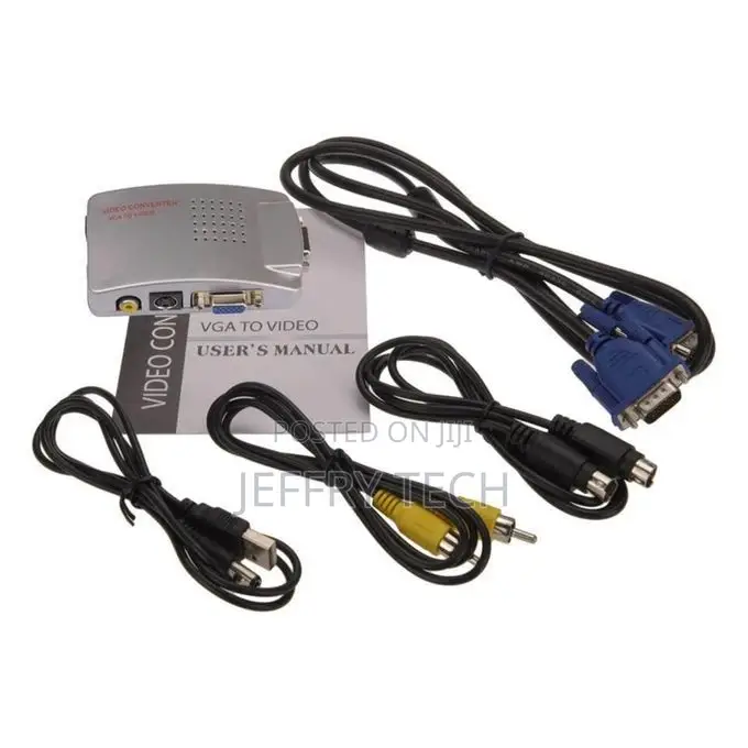VGA to AV / S-Video / RCA Composite Video Converter - Silver