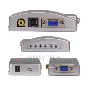 VGA to AV / S-Video / RCA Composite Video Converter - Silver