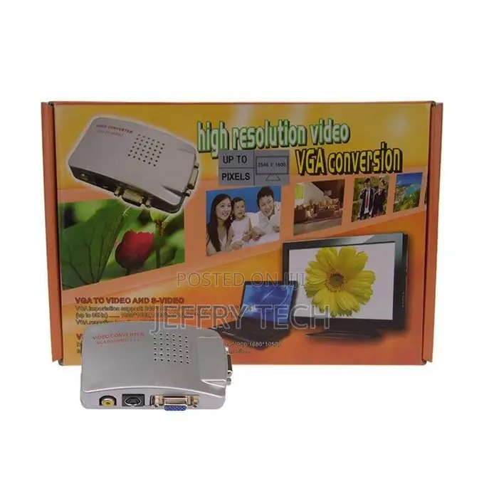 VGA to AV / S-Video / RCA Composite Video Converter - Silver