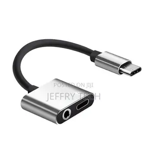 Adapter Charge Headphone 2 in 1 Type C to 3.5mm Head Aux Aud