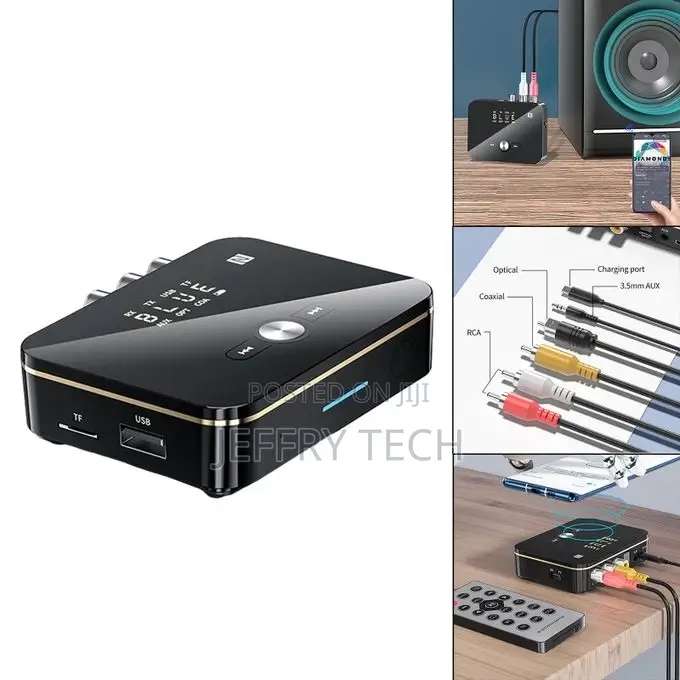 Bluetooth 5.0 Transmitter Receiver 3.5mm LED Digital Dispaly