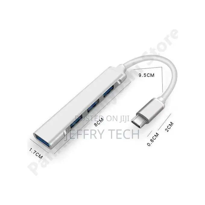 4 Port Usb 3.0 Hub High Speed Type-C Splitter 5gbps for Pc C