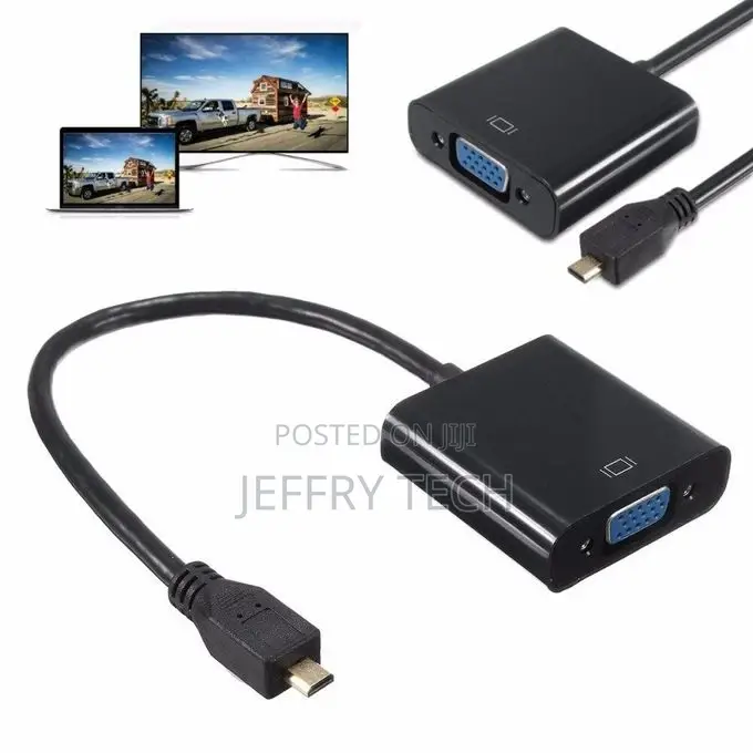 Micro HDMI Male to VGA Female Converter Adapter Cable for PC