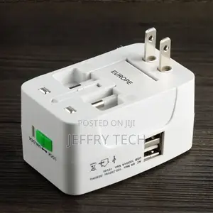 Universal International Plug Adapter 2 USB Port World Travel