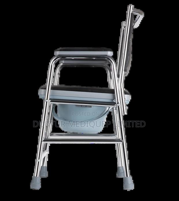 Commode Chair With Seat And Back Rest - thumbnail 3