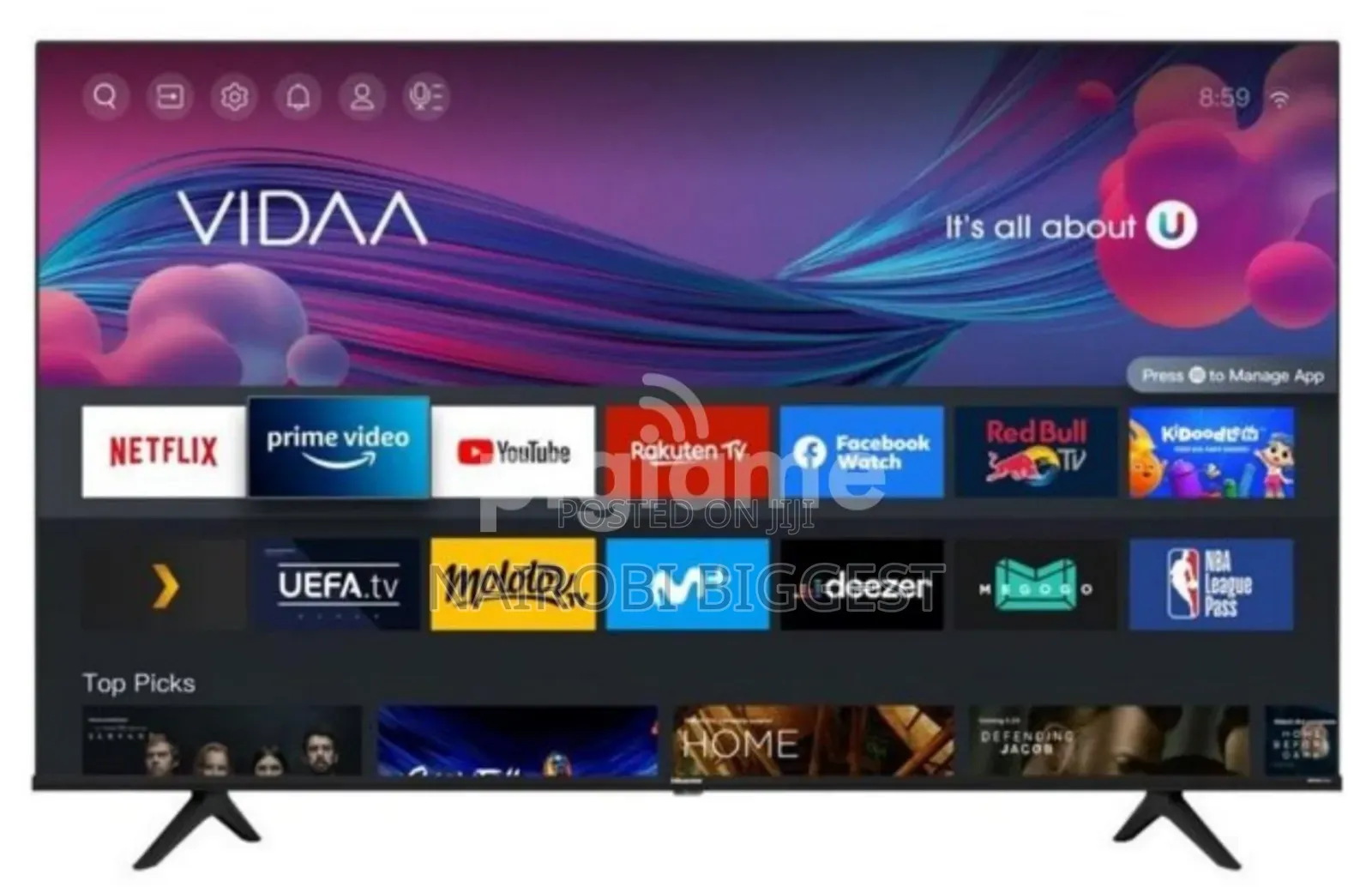 Vision 55" Vidaa Original With Bluetooth Television