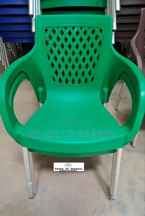 Safaricom Green Plastic Chair With Metal Legs