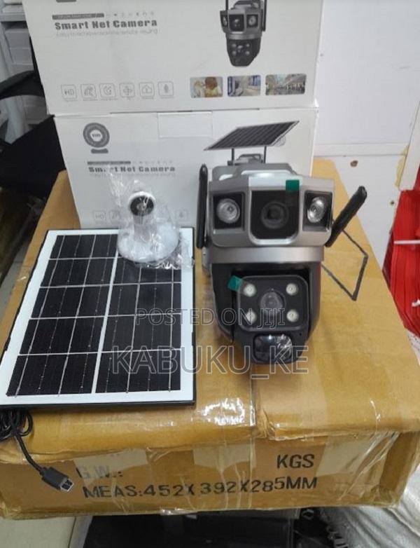 Dual Lens Screen 4G Simcard Solar Camera Colored Night Visio