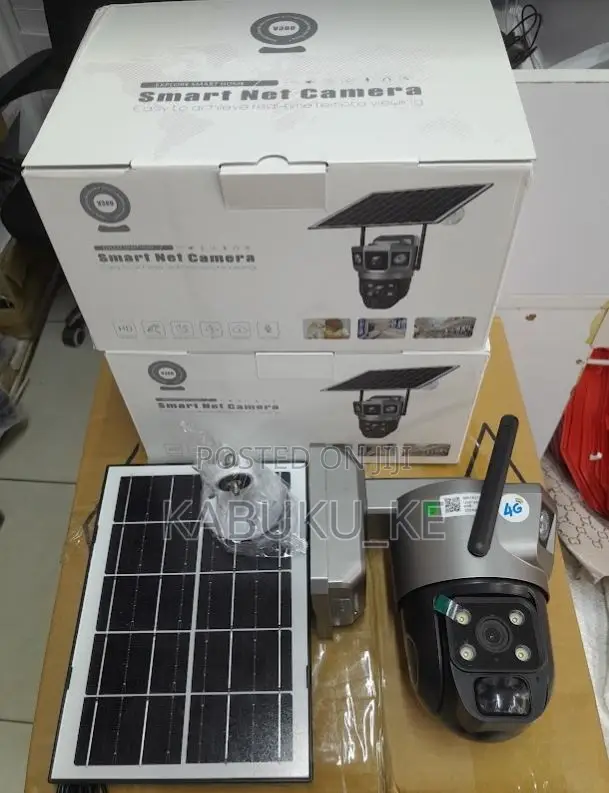 V380 Dual Lens 4g Sim Card Camera Solar Powered Outdoor 2mp