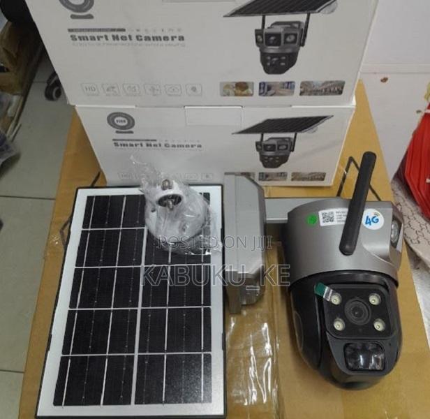 V380 4g PTZ Solar Camera Sim Card Enabled Dual Lens Camera