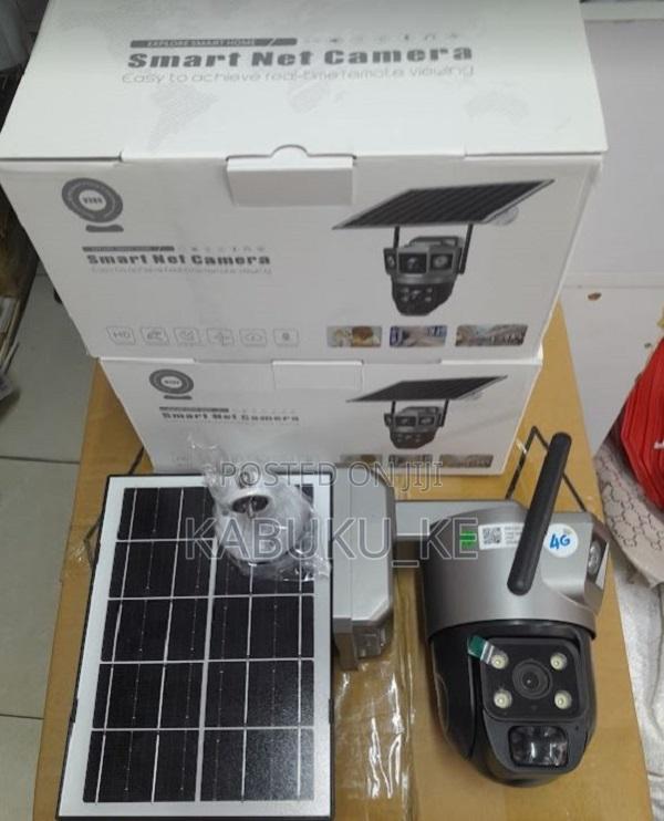 PTZ V380 Pro Surveillance 4g Simcard Solar Camera Dual Lens