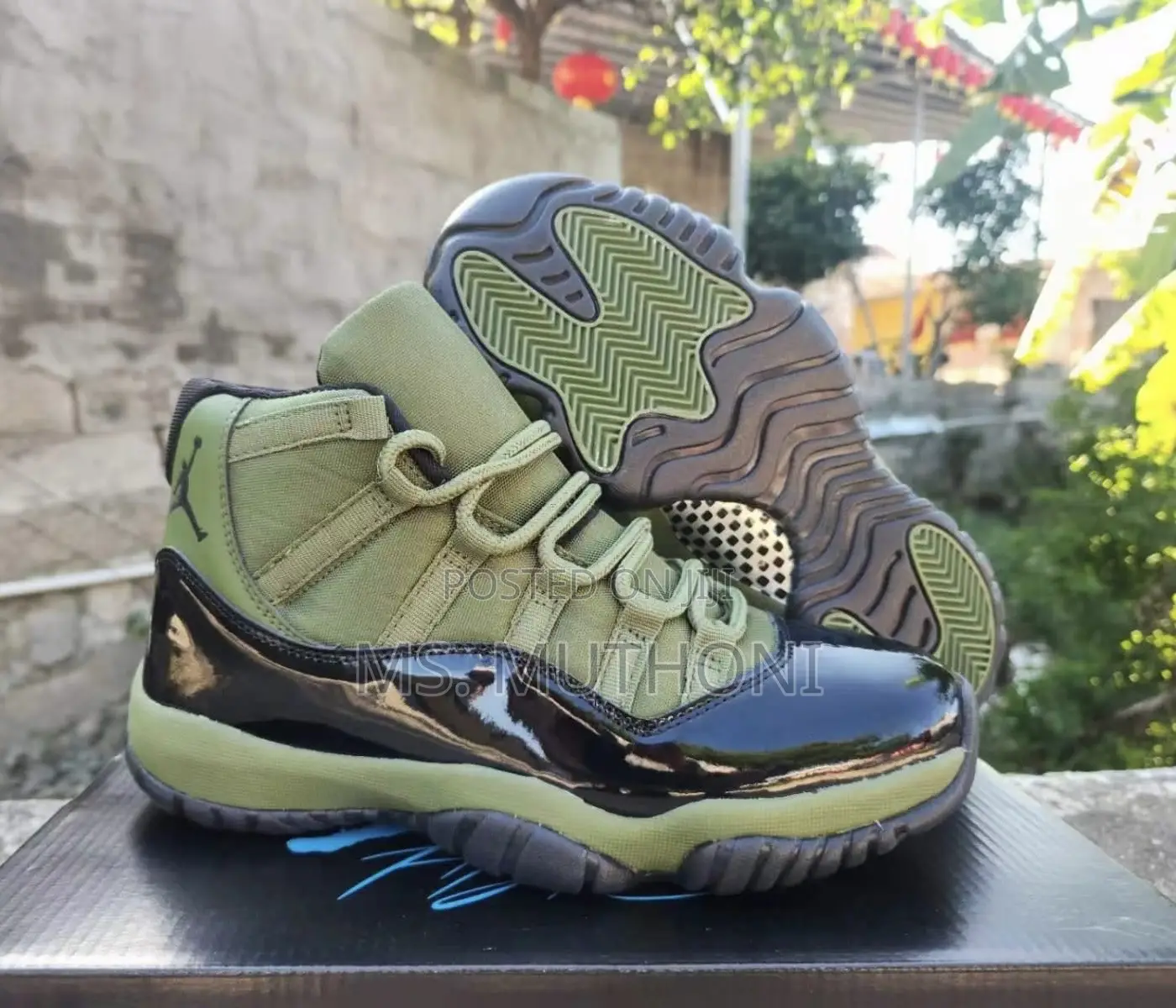 jordan 11 army green