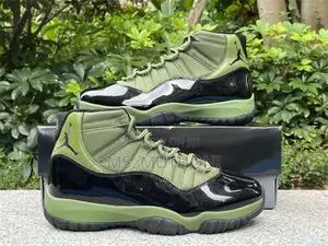 Retro Air Jordan 11 Army Green Black Men’S