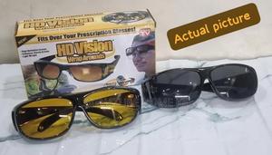 2pcs Dark Coloured Anti Glare Night Vision Driver Goggles - thumbnail 2