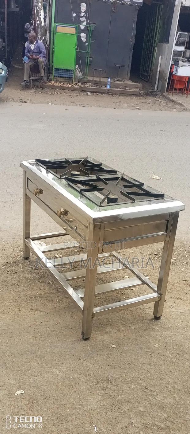 Stainless Steel Two Burner Gas Grill Jikos - main view