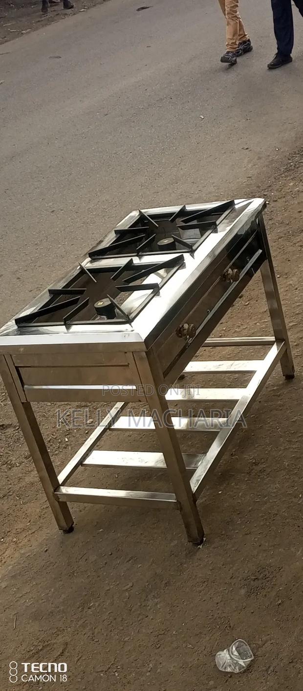 Kitchen Stainless Steel Two Burner Gas Grill Jikos