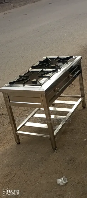 Kitchen Stainless Steel Two Burner Gas Grill Jikos