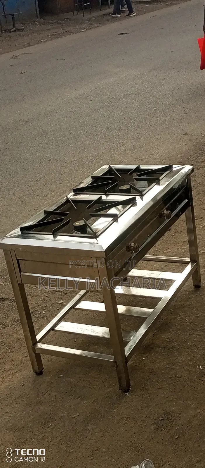 Kitchen Stainless Steel Two Burner Gas Grill Jikos
