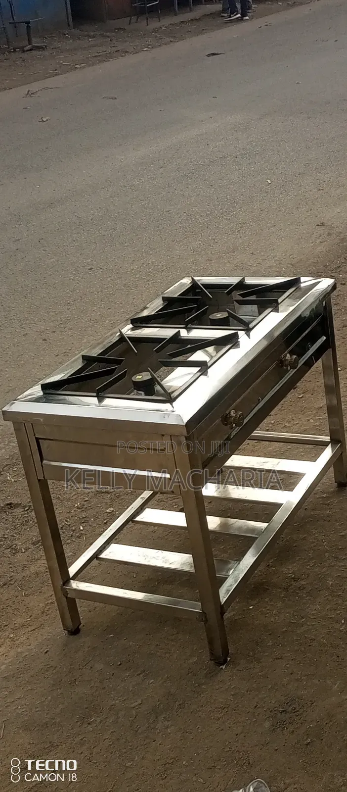 Kitchen Stainless Steel Two Burner Gas Grill Jikos