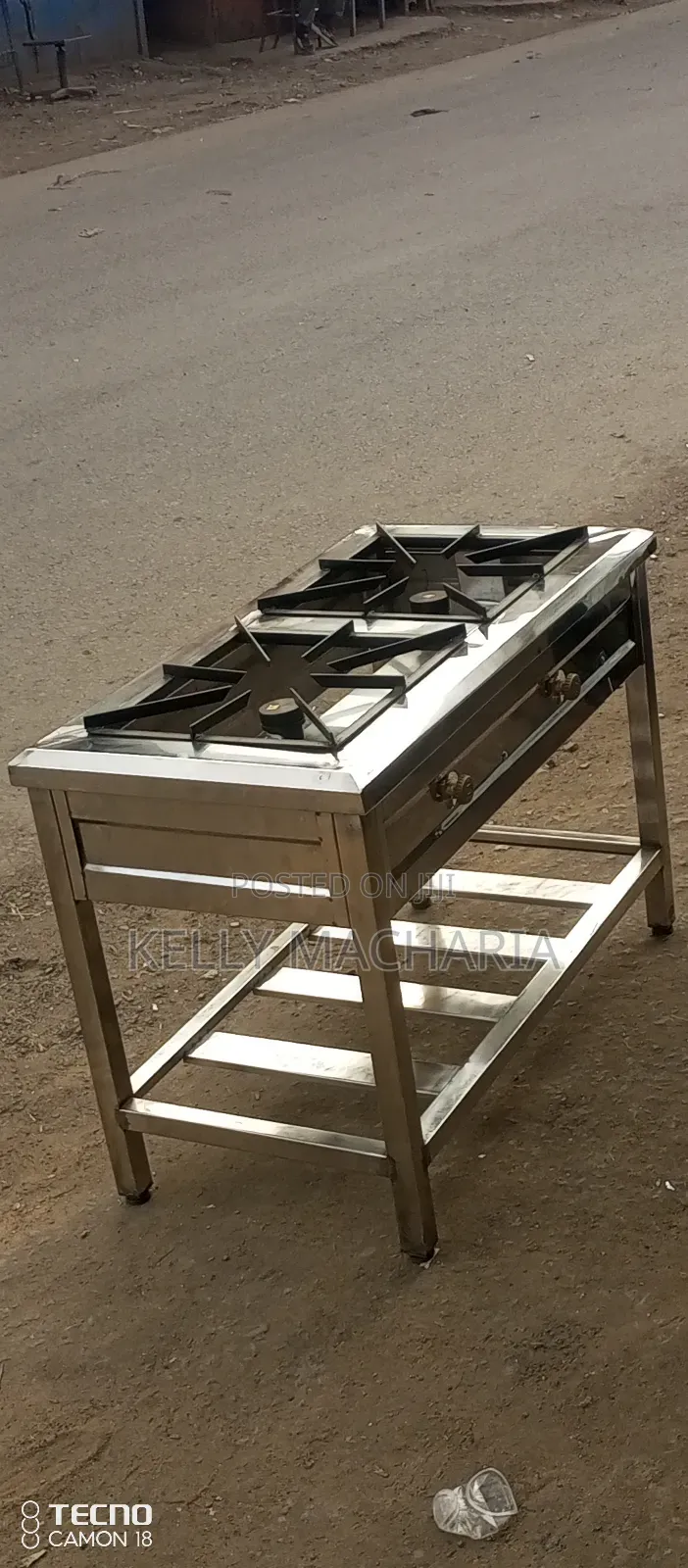 Kitchen Stainless Steel Two Burner Gas Grill Jikos