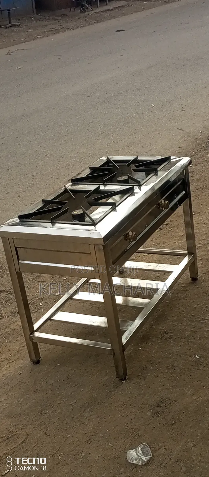 Kitchen Stainless Steel Two Burner Gas Grill Jikos