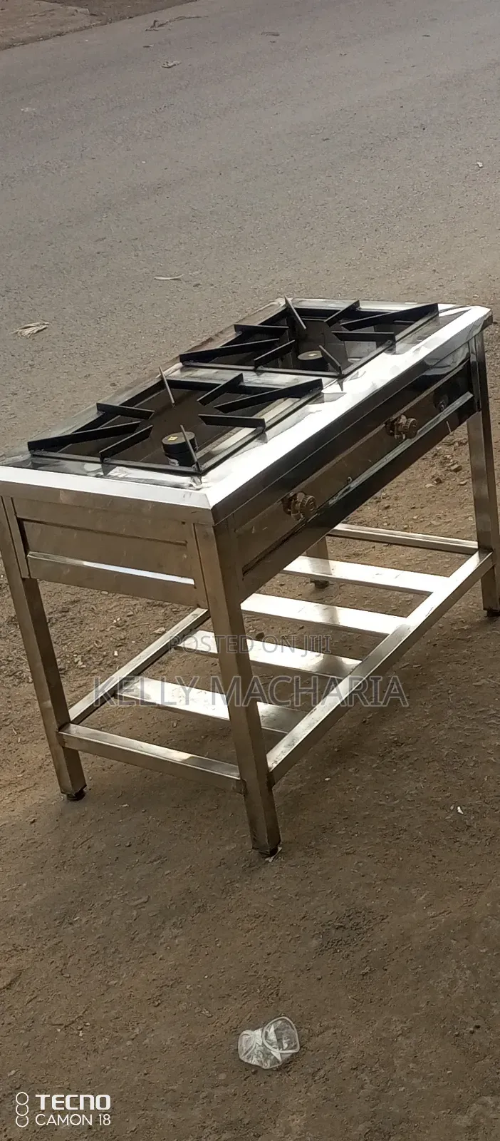 Kitchen Stainless Steel Two Burner Gas Grill Jikos