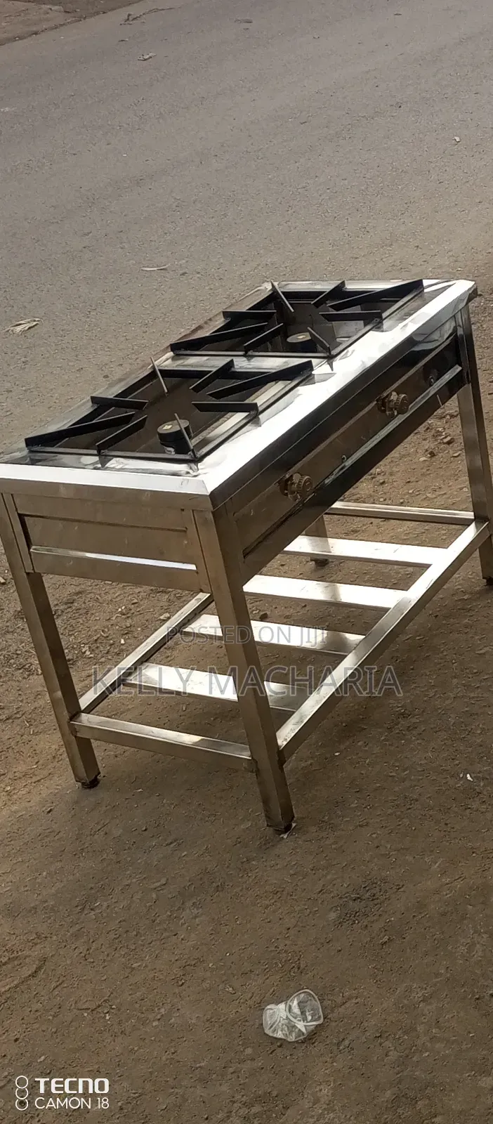 Kitchen Stainless Steel Two Burner Gas Grill Jikos