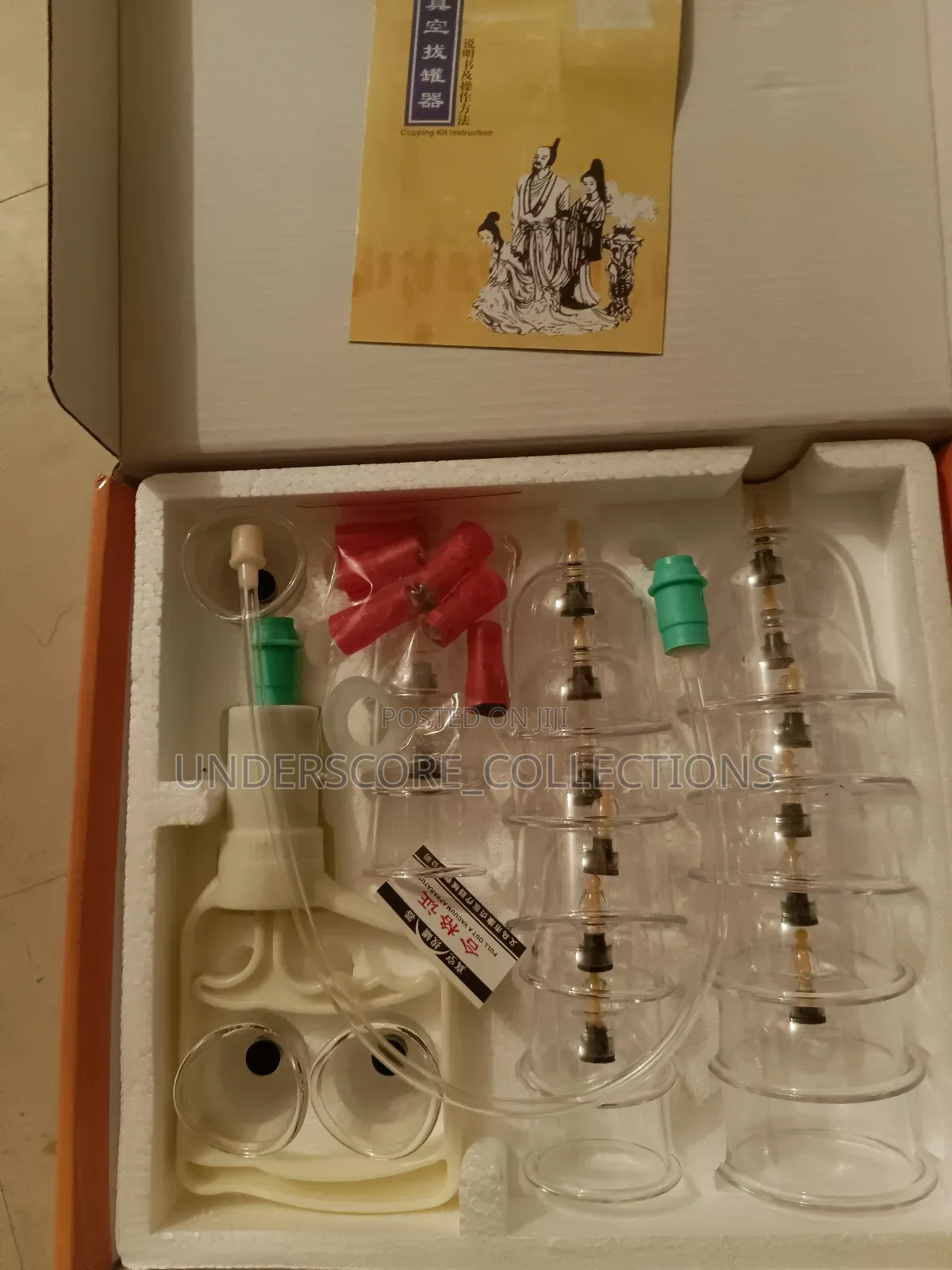 18 Pieces Big Cups Mixed Size Cupping Massage Therapy