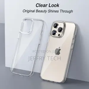 iPhone 15 Pro Max, Clear Case Thin Transparent Silicone Gel